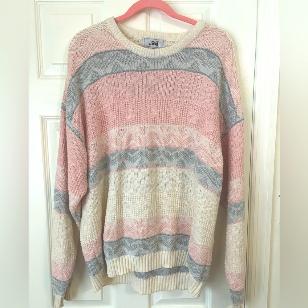 Vintage Jed pink & grey sweater